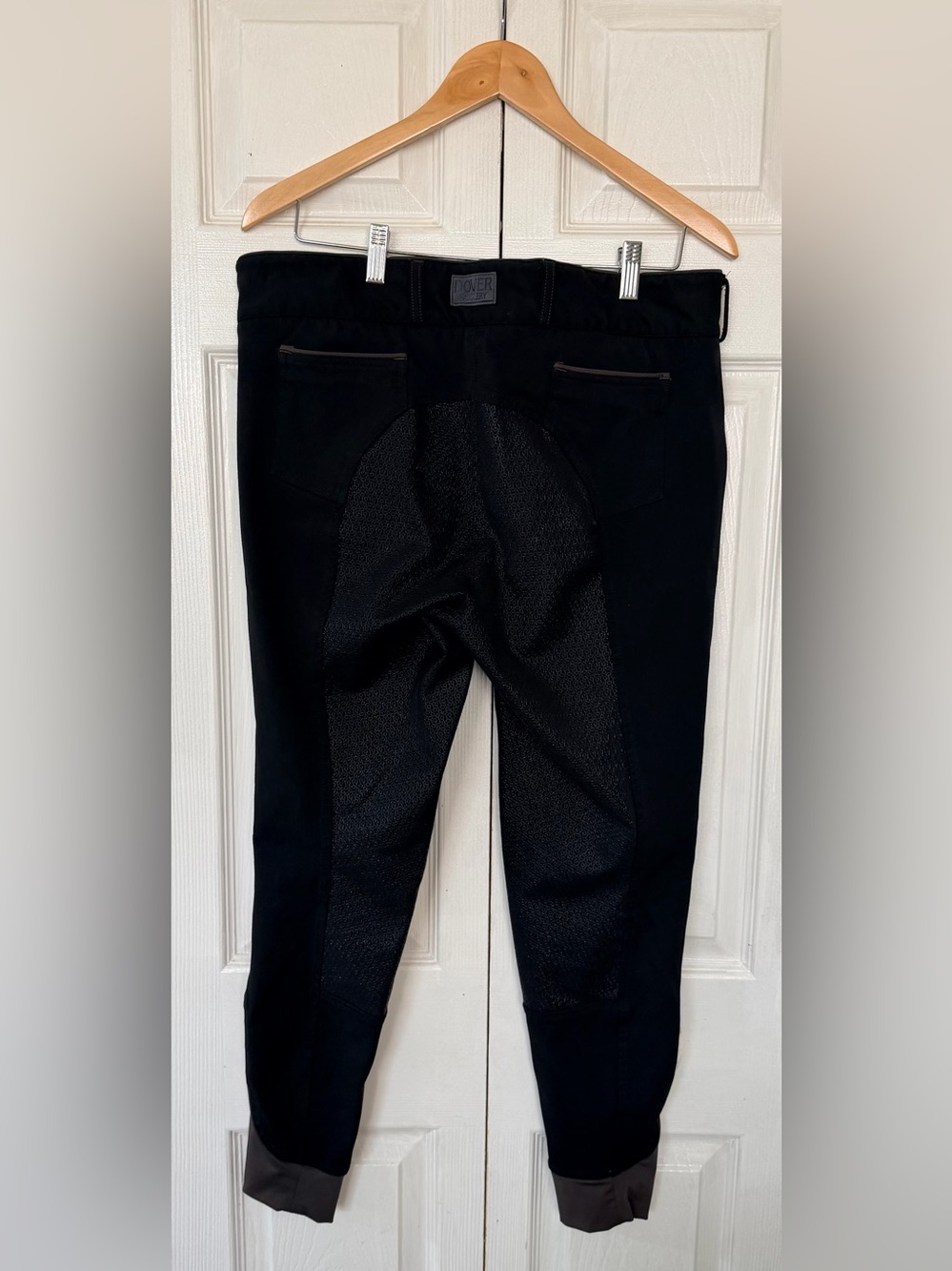 Dover Saddlery Wellesley Silicone Full Seat Breeches Black Gray Size 30 - Picture 4 of 12